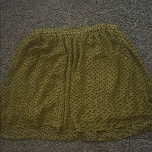 Mossimo Supply Co. Yellow Polka Dot Mini Skirt